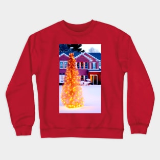 Bright White Lights Christmas Tree Crewneck Sweatshirt